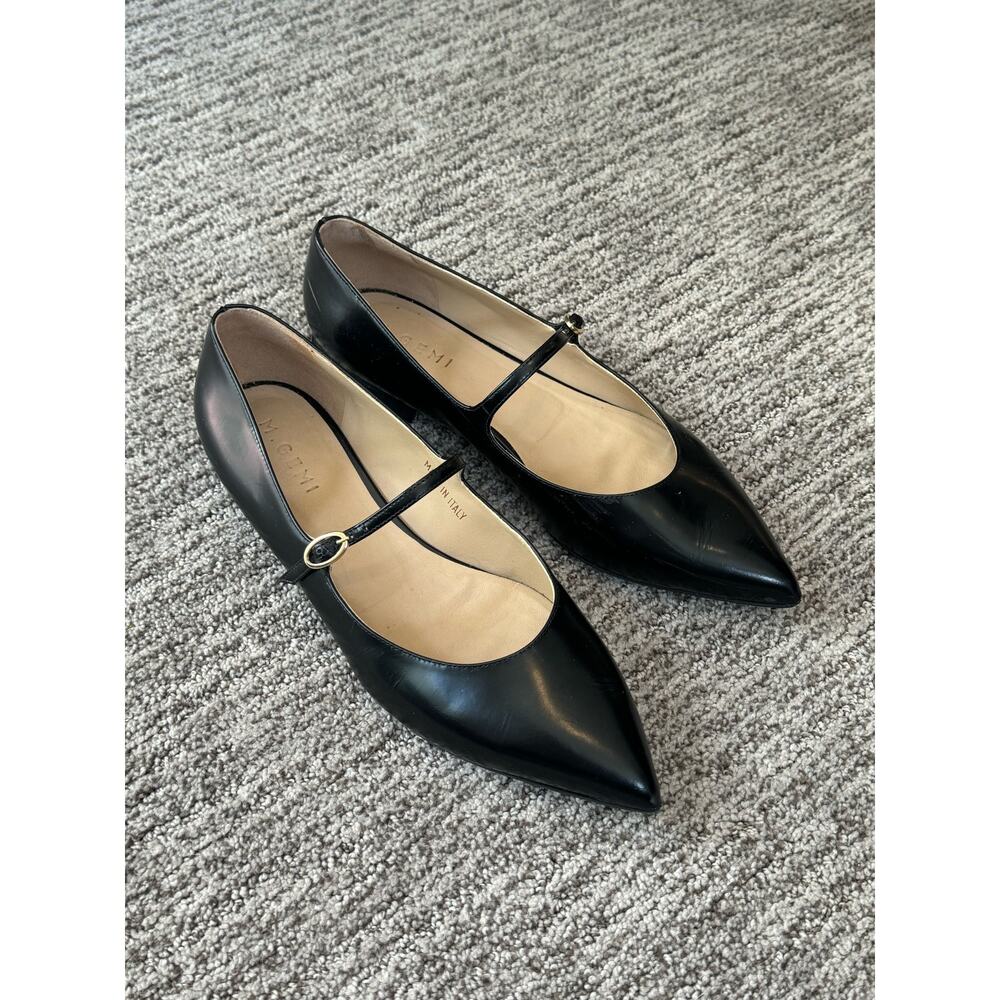 M. Gemi Black Leather Flats